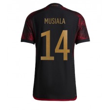 Tyskland Jamal Musiala #14 Bortatröja VM 2022 Korta ärmar
